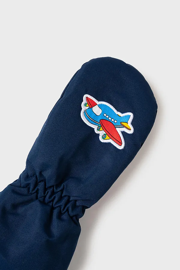 Варежки PLAYTODAY, тёмно-синий,черный - фото 2