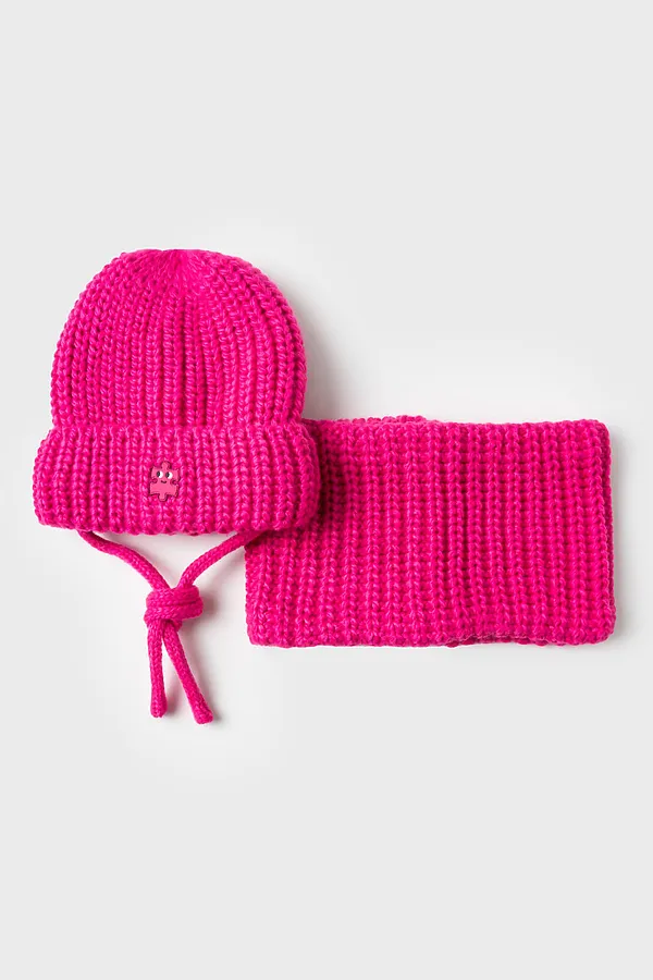 Комплект (Шапка+Снуд) PLAYTODAY, розовый - фото 2
