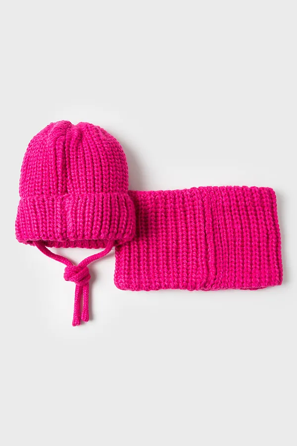 Комплект (Шапка+Снуд) PLAYTODAY, розовый - фото 2