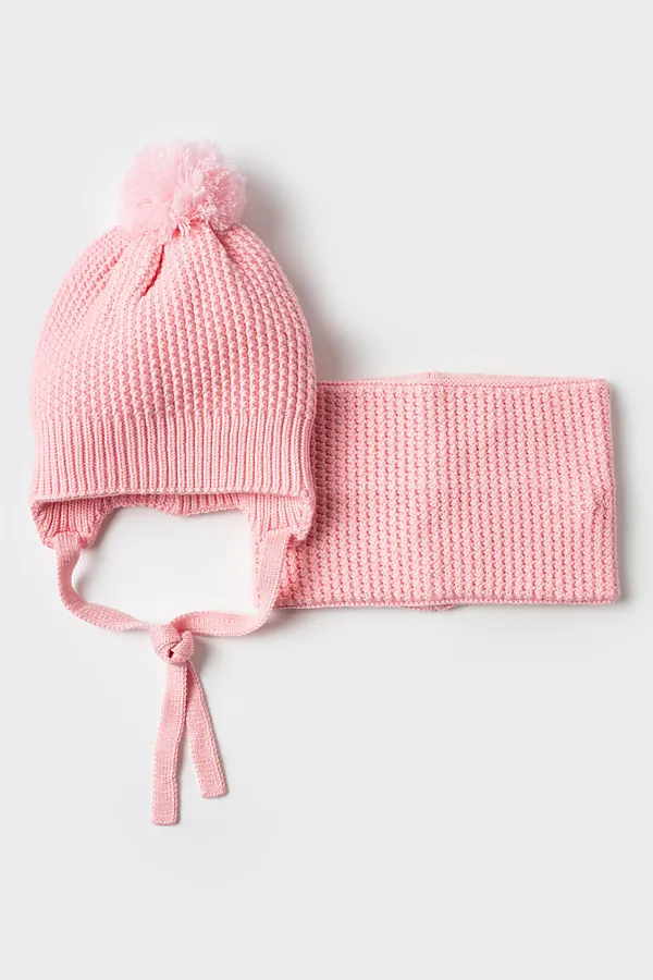 Комплект (Шапка+Снуд) PLAYTODAY, светло-розовый - фото 2