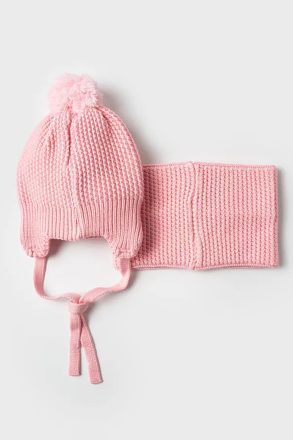 Комплект (Шапка+Снуд) PLAYTODAY, светло-розовый - фото 2