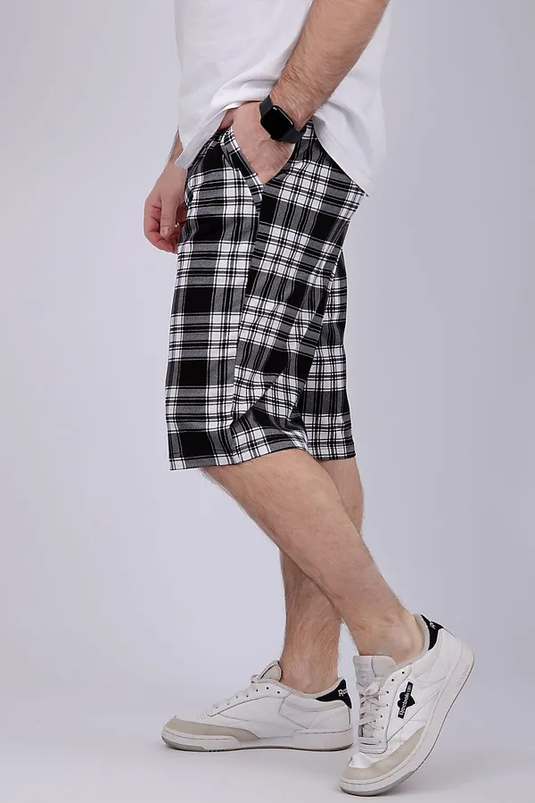 Шорты Прадо НАТАЛИ, бело-черная клетка - фото 2