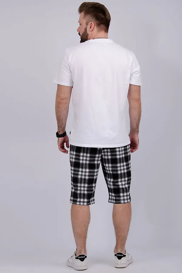 Шорты Прадо НАТАЛИ, бело-черная клетка - фото 2