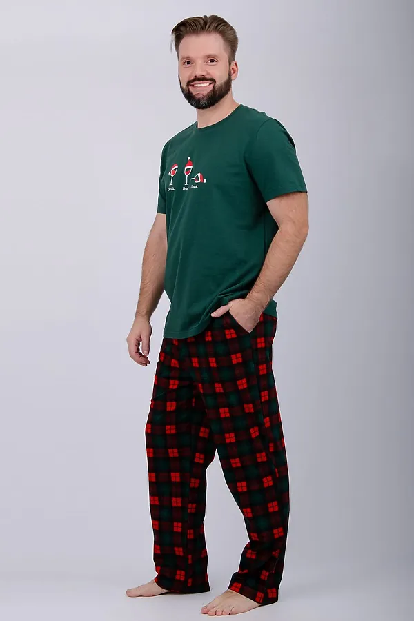 Пижама с брюками Дилан НАТАЛИ, зеленый - фото 2