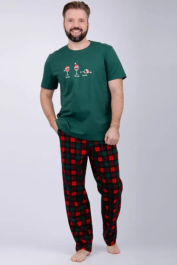 Пижама с брюками Дилан НАТАЛИ, зеленый - фото 2