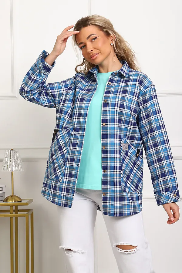 Рубашка 1094 НАТАЛИ, синий - фото 2