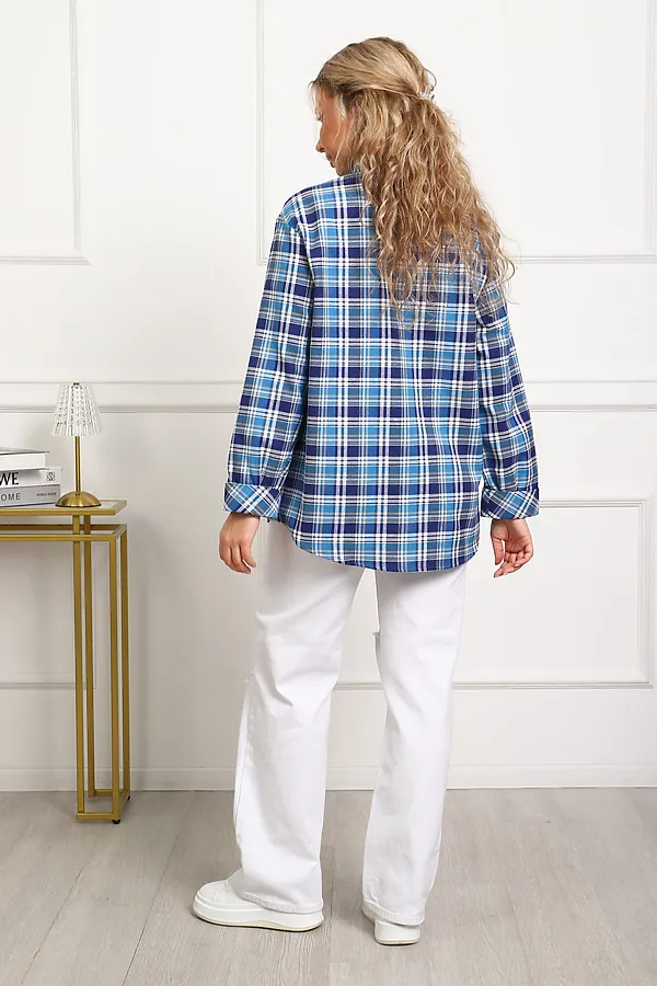 Рубашка 1094 НАТАЛИ, синий - фото 2