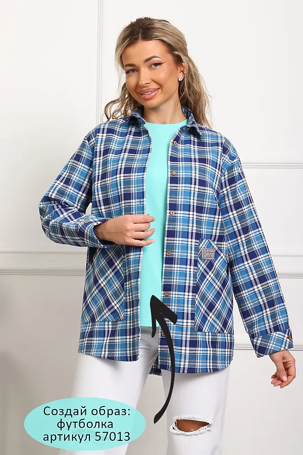 Рубашка 1094 НАТАЛИ, синий - фото 2