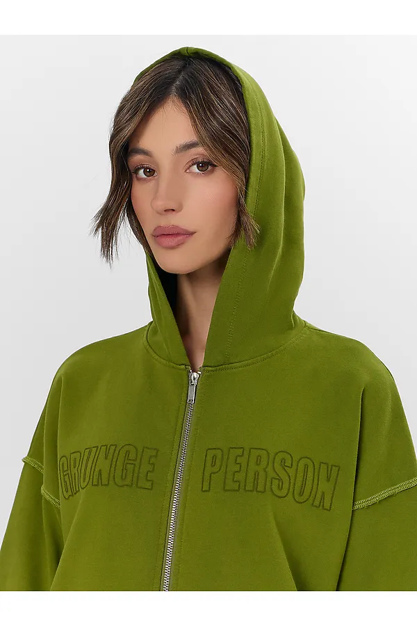 Толстовка MARK FORMELLE, грязно -оливковый +печать - фото 2