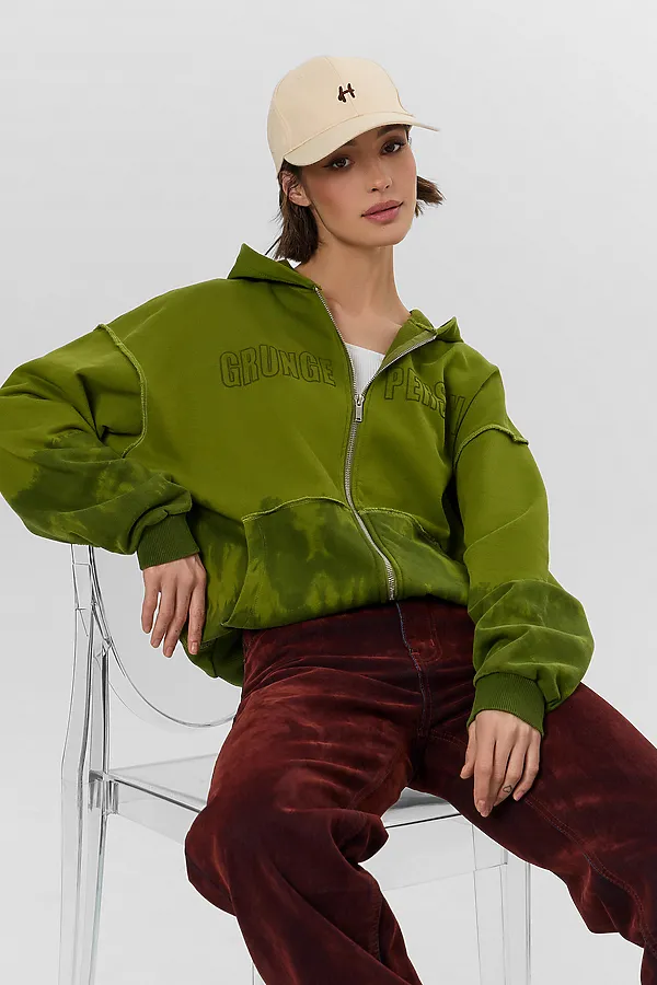 Толстовка MARK FORMELLE, грязно -оливковый +печать - фото 2