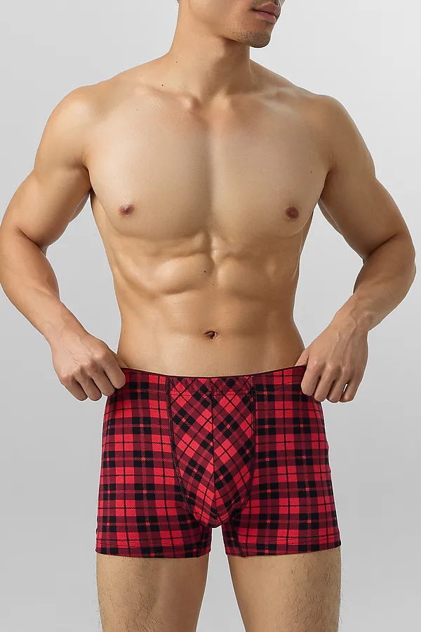 Трусы MARK FORMELLE, черная клетка на красном - фото 2