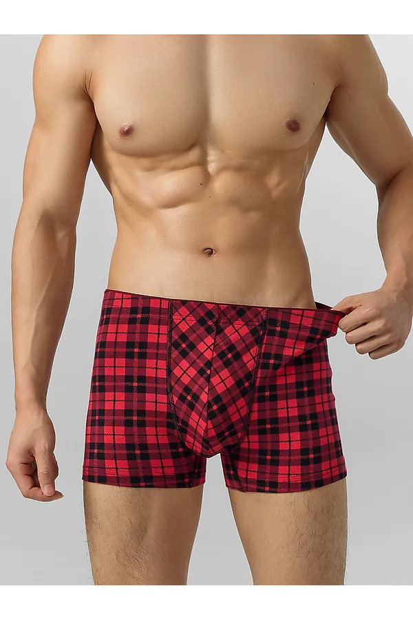 Трусы MARK FORMELLE, черная клетка на красном - фото 2