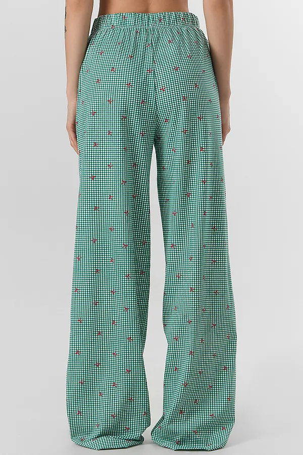 Брюки MARK FORMELLE, зеленая клетка виши - фото 2