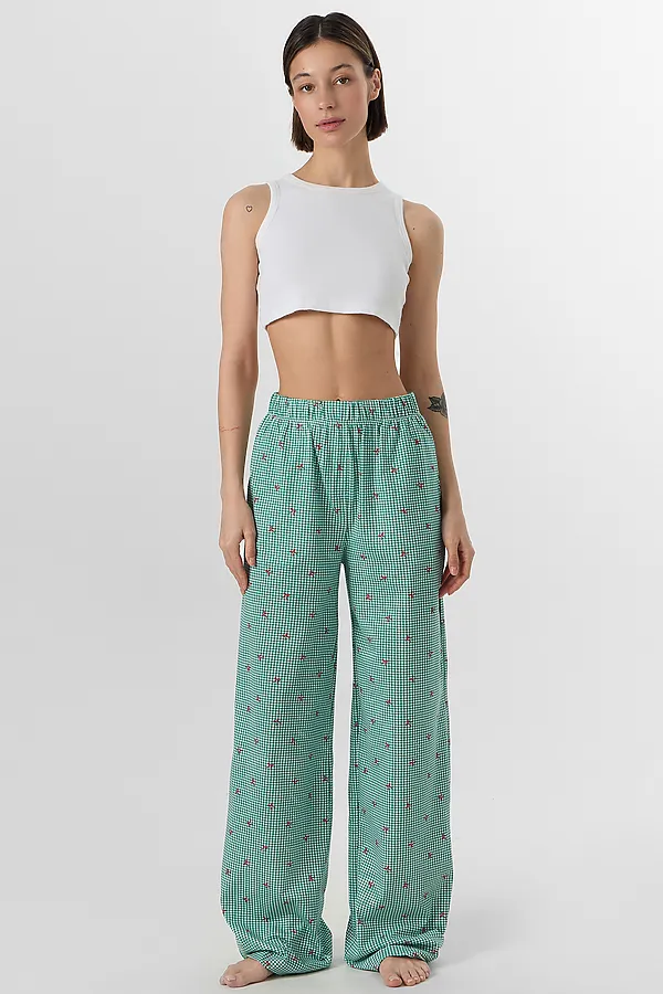 Брюки MARK FORMELLE, зеленая клетка виши - фото 2