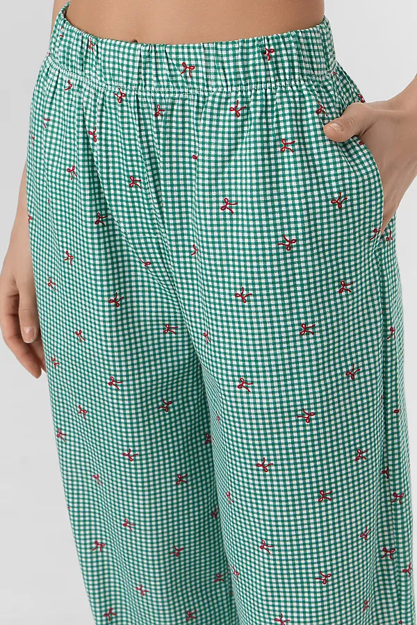 Брюки MARK FORMELLE, зеленая клетка виши - фото 2