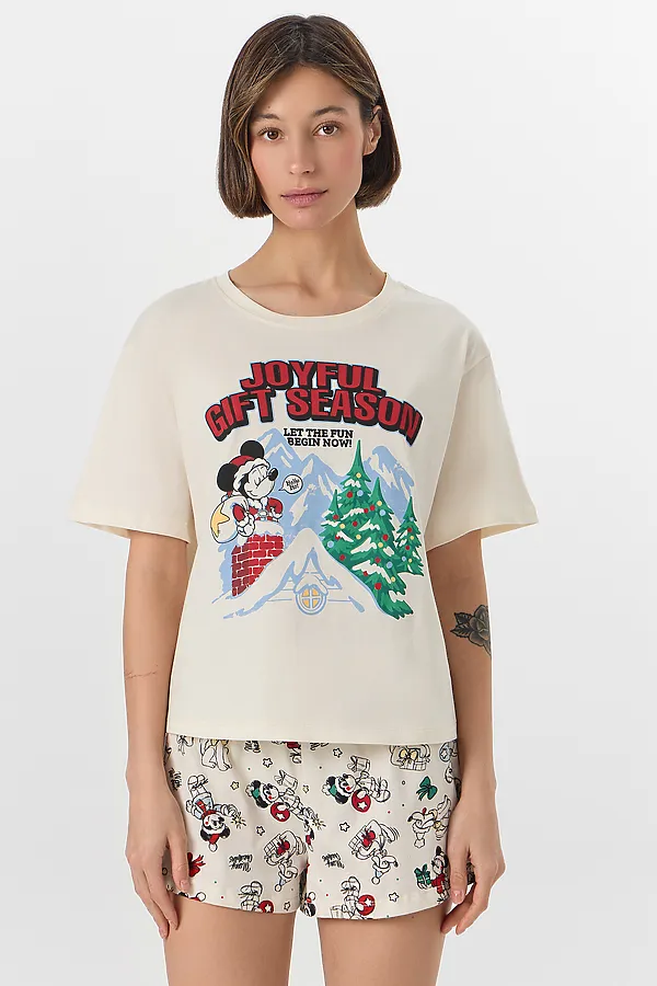 Пижама MARK FORMELLE, молочный +нг рисунки на молочном - фото 2