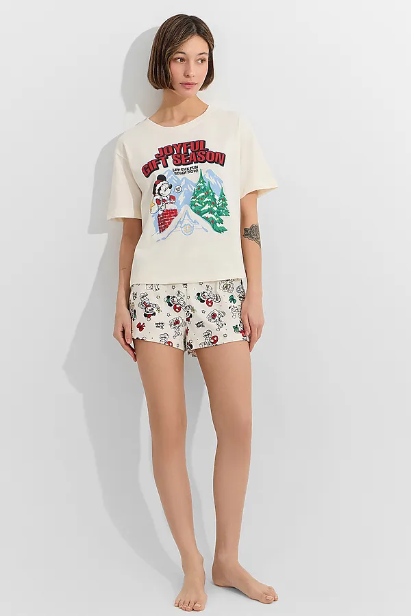 Пижама MARK FORMELLE, молочный +нг рисунки на молочном - фото 2