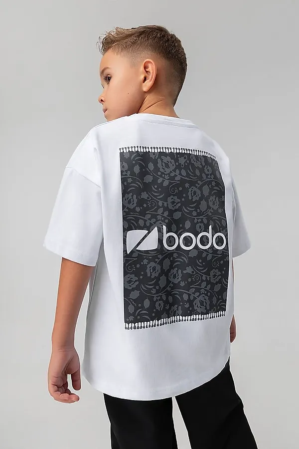 Футболка BODO, белый (темно-серый) - фото 2