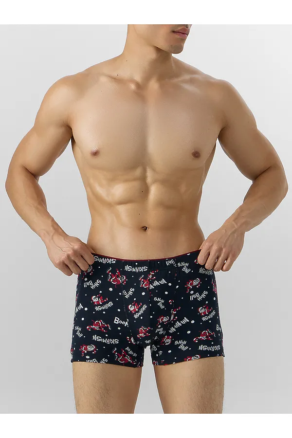 Трусы MARK FORMELLE, деды морозы на черном - фото 2