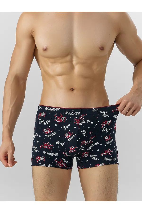Трусы MARK FORMELLE, деды морозы на черном - фото 2