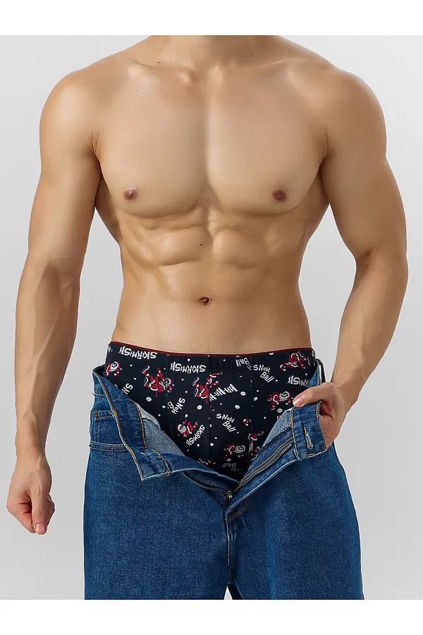 Трусы MARK FORMELLE, деды морозы на черном - фото 2
