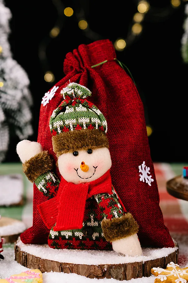 Мешок для подарка новогодний НАТАЛИ, красный - фото 2