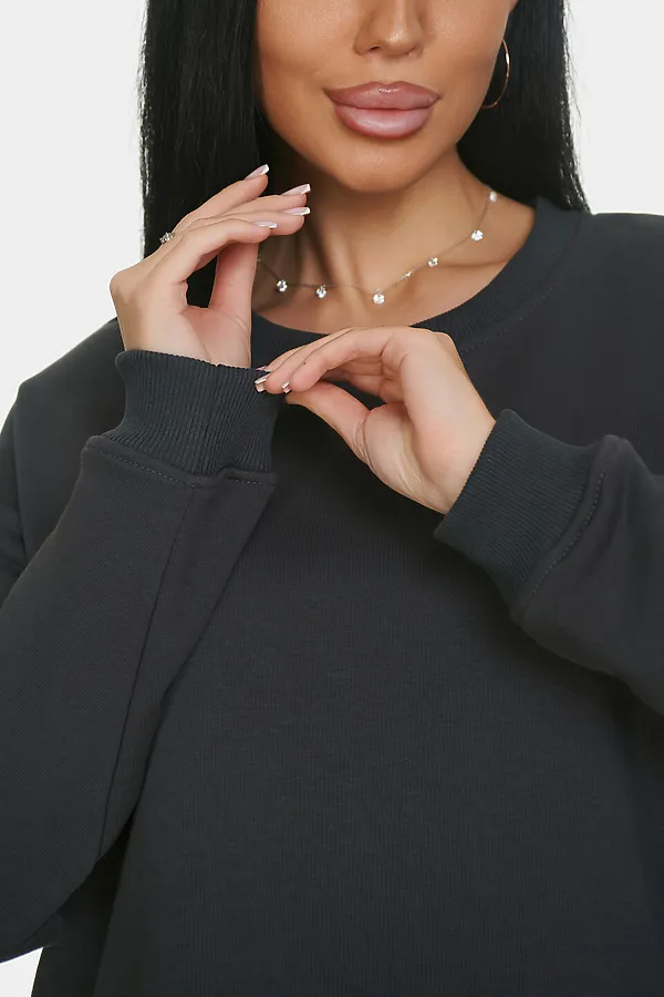 Свитшот Ева НАТАЛИ, темно серый - фото 2