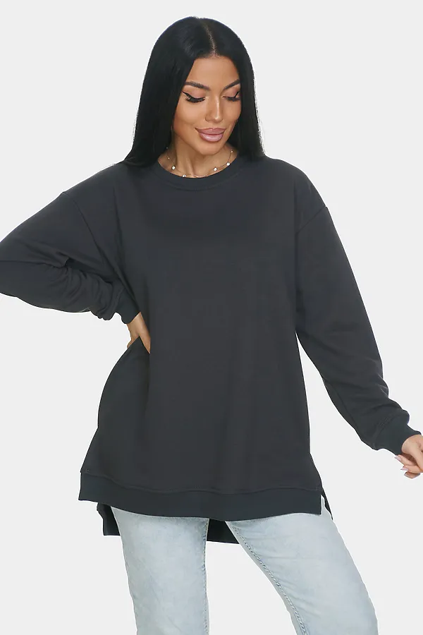 Свитшот Ева НАТАЛИ, темно серый - фото 2