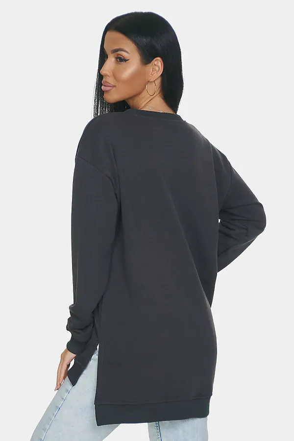 Свитшот Ева НАТАЛИ, темно серый - фото 2