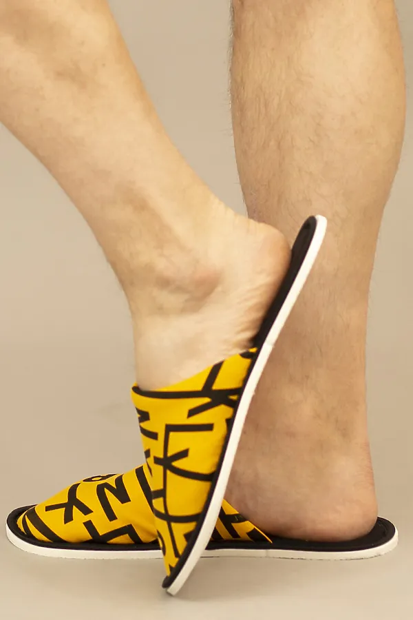 Тапки ММ НАТАЛИ, бруклин/желтый/черный - фото 2