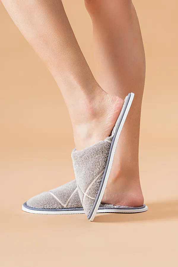 Тапки МВТ НАТАЛИ, квадрат/серый - фото 2