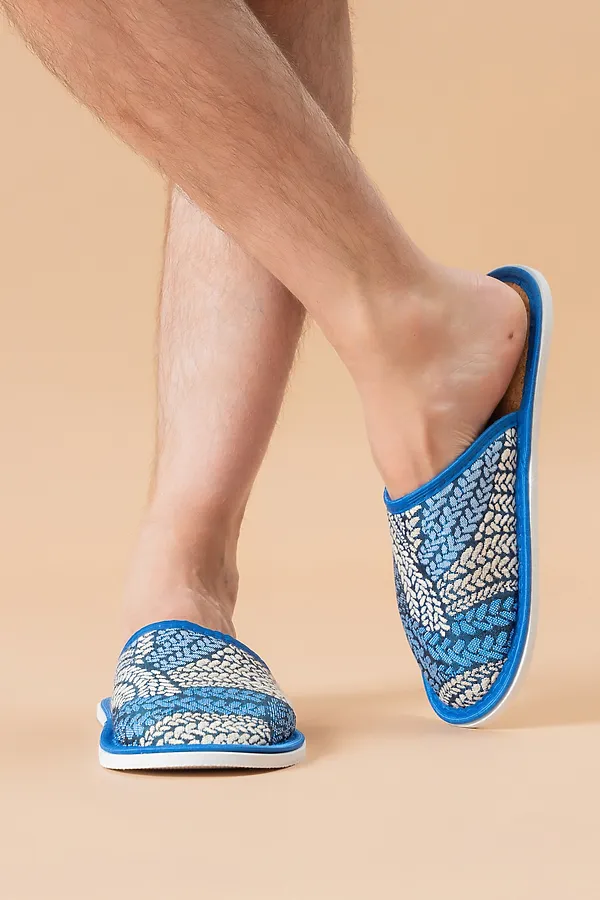 Тапки МТП(пр) НАТАЛИ, косички/синий - фото 2