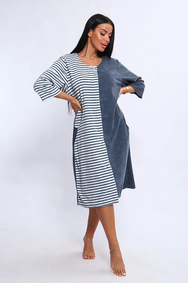 Халат 207 ИРИНА НАТАЛИ, синий - фото 2