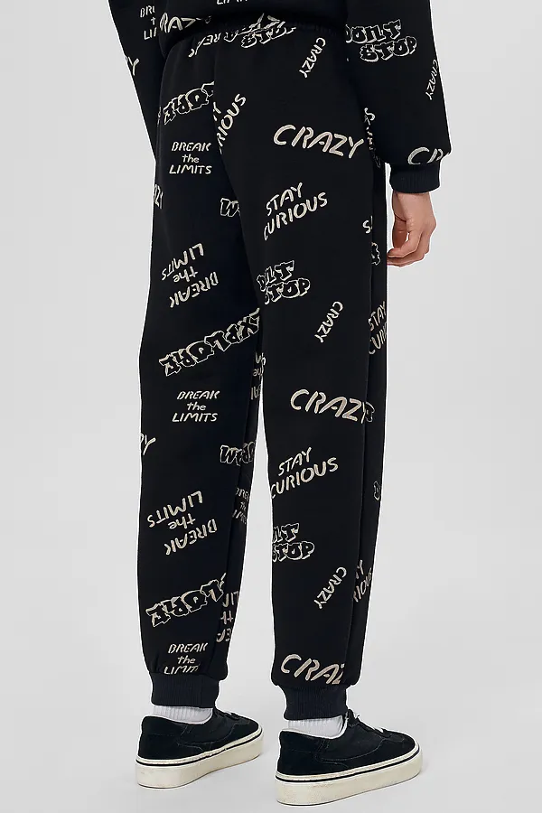 Комплект (Худи+Брюки) MARK FORMELLE, надписи на черном - фото 2