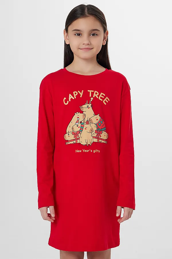 Сорочка ночная MARK FORMELLE, спелая вишня +печать - фото 2