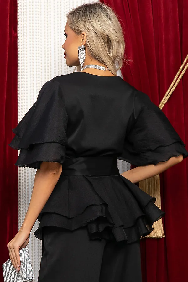 Костюм (Блуза+Брюки) LADY TAIGA, черный - фото 2