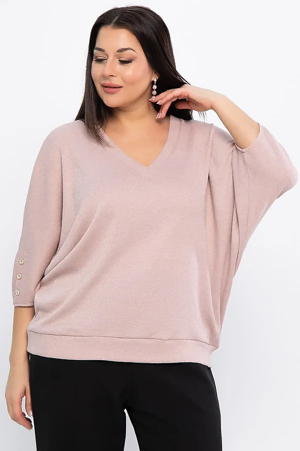 Блуза LADY TAIGA, пудровая - фото 2