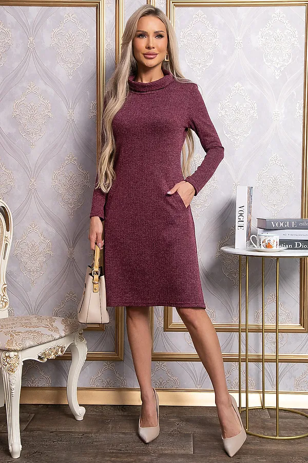 Платье LADY TAIGA, бордовое - фото 2