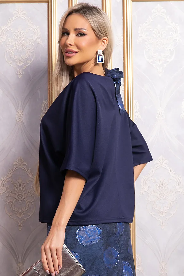 Блуза LADY TAIGA, синяя - фото 2