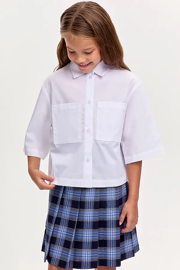 Юбка SMENA, сине-серая клетка - фото 2