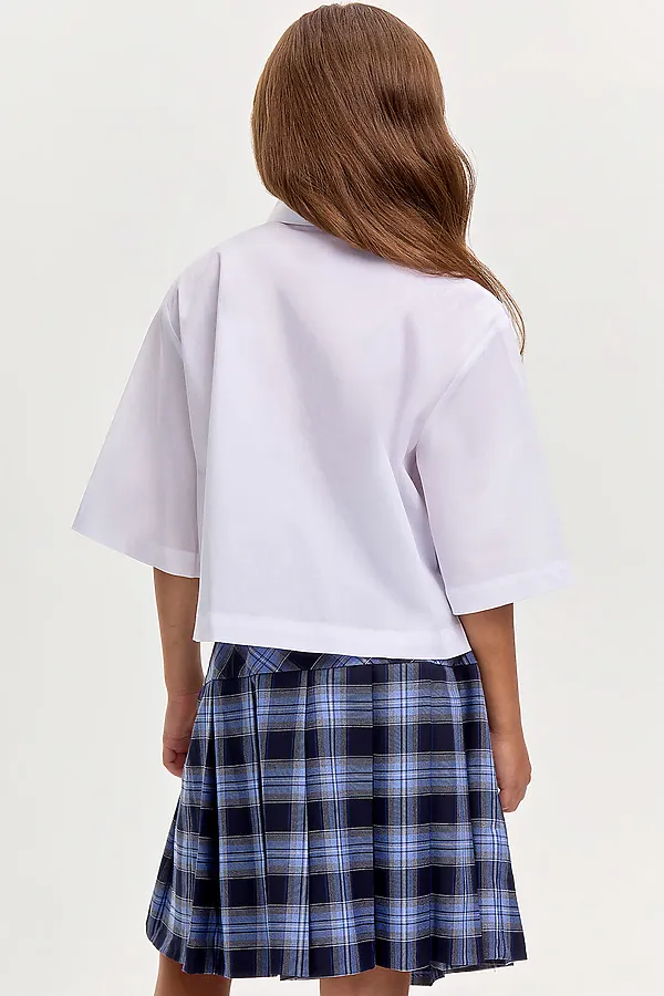 Юбка SMENA, сине-серая клетка - фото 2