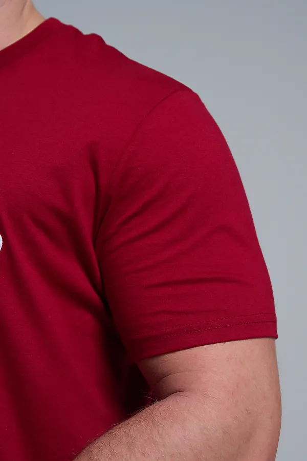 8581 футболка унисекс НАТАЛИ, бордо+д мороз с гитарой - фото 2