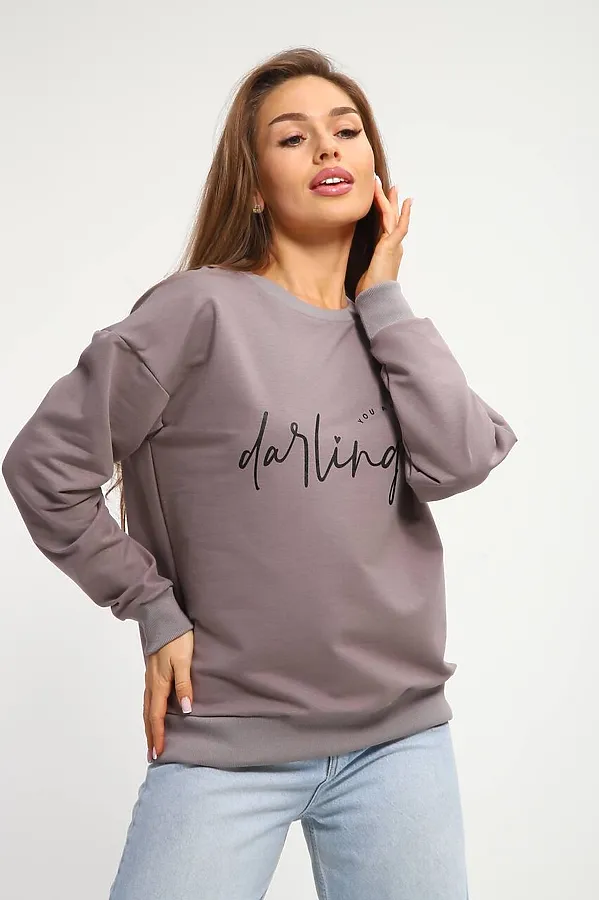 Свитшот 85551 НАТАЛИ, серый - фото 2