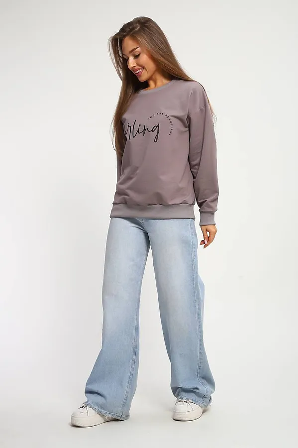 Свитшот 85551 НАТАЛИ, серый - фото 2