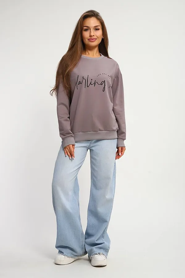 Свитшот 85551 НАТАЛИ, серый - фото 2