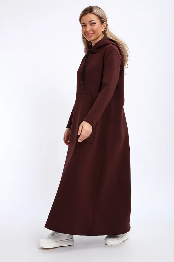 Толстовка-платье 5722 НАТАЛИ, темно-коричневый - фото 2