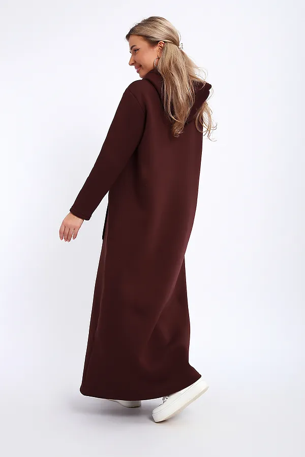 Толстовка-платье 5722 НАТАЛИ, темно-коричневый - фото 2