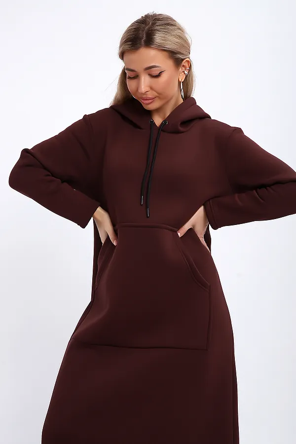 Толстовка-платье 5722 НАТАЛИ, темно-коричневый - фото 2