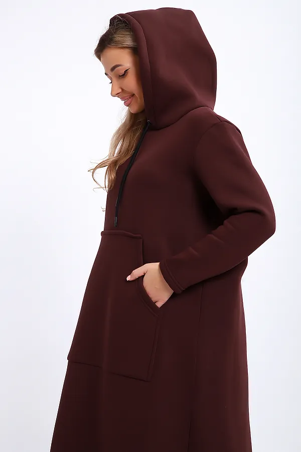 Толстовка-платье 5722 НАТАЛИ, темно-коричневый - фото 2
