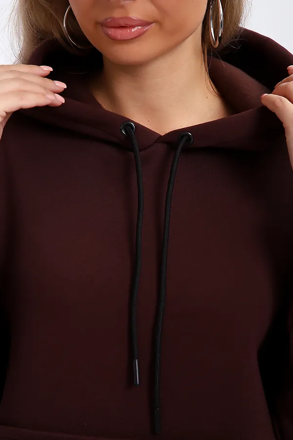 Толстовка-платье 5722 НАТАЛИ, темно-коричневый - фото 2